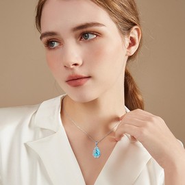 YAFEINI Phoenix Sterling Silver Phoenix Bird Pendant Turquoise Necklace Spiritual Nirvana Jewelry Gifts for Women