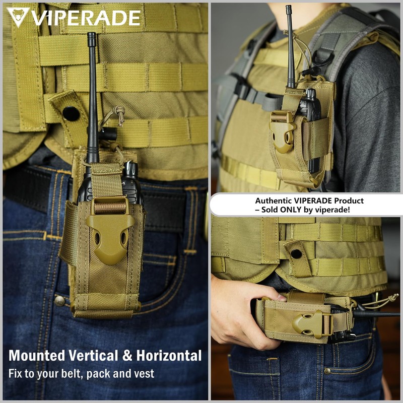 Viperade Versatile Radio Holder, Radio Pouch for Belt, Adjustable Radio
