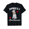 Miniature Schnauzer Dog Happiness is a Mini Schnauzer Gifts T-Shirt