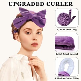 Gwabee- RIZADORES DE CABELLO SIN CALOR: Nuestra diadema para rizos nocturnos ofrece una nueva forma de lograr ondas naturales y saludables sin el uso 
