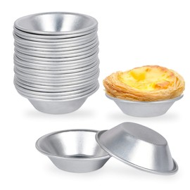 Paquete de 25 moldes para tartas de huevo, moldes para postres de tartas, moldes para postres pequeños, moldes para hornear magdalenas, magdalenas, pasteles, galletas, molde para hornear