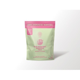 Harmony Matcha Strawberry – Premium Japanese Matcha Powder, Shade-Grown & Stone-Ground, Rich in Antioxidants & L-Theanine, Sweetened with Organic Sugar, No Preservatives, 20 Servings