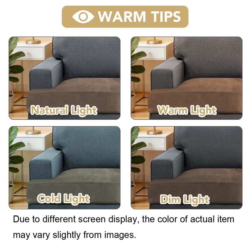 H.VERSAILTEX Stretch Velvet 2 Piece T Cushion Sofa Slipcovers for