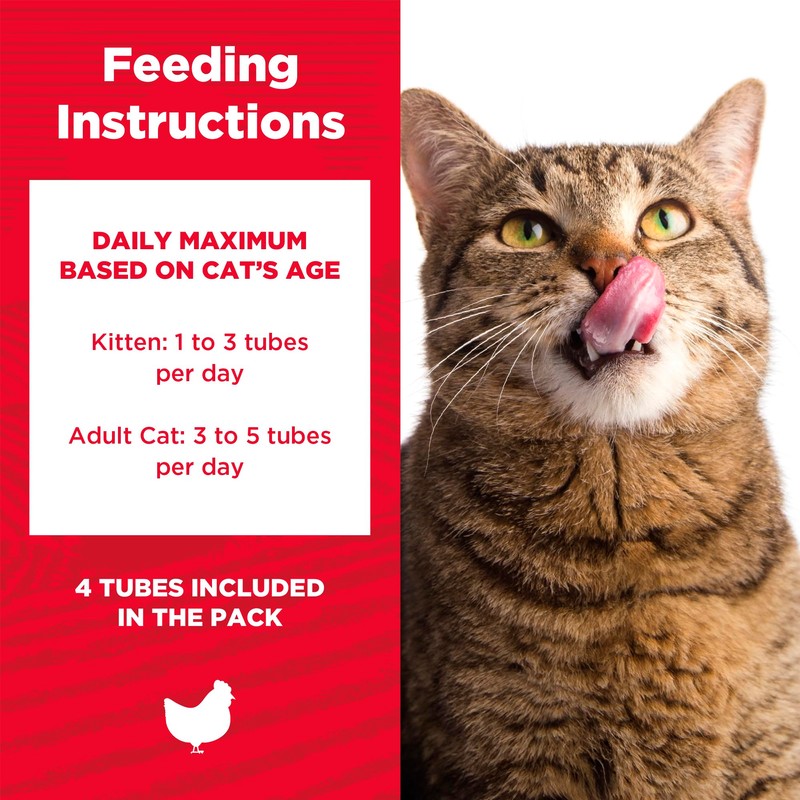 Country Kitchen Chicken Puree Lickable Cat Treats, Made with Real