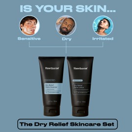 Hawthorne Moisturizing Men’s Skin Care Kit. Men’s Facial Care Kit with Face Wash Cleanser and Face Lotion For Dry, Sensitive Skin. Natural, Non-Toxic, Paraben Free, Phthalate Free. 4 Fl. Oz. Each.