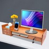 QUSKLISU Computer Monitor Stand, Computer Rack with Drawers, Two top