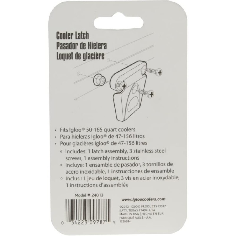 Igloo Universal Plastic Latch Closure, White