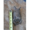 Large CAST IRON Horse Head Ring Hitching Post Barn Holder