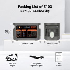Flashfish 100w 200w 300w Solar Generating Mobile Backup Lifepo4 Battery UPS Pure Sine Wave Portable Power StationOutput Power: 300 W, Capacity: 179.2Wh, Plug Type: US, Color: Black