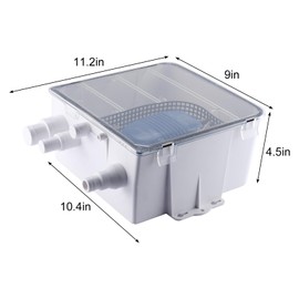 NovelBee 750 GPH Boat Marine Shower Sump Pump Drain System Kit,24V Multiple Inlet Ports Shower System Built-in Automatic Bilge Pump