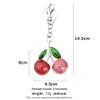 COOLANS 2 Set Cute Cherry Bag Charm,Apple Key Ring Clip