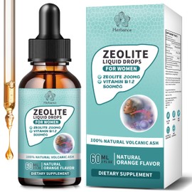 Zeolite Drops for Women - Clinoptilolite Zeolite Liquid Drops with Vitamin B12 & D3 - Heavy Metal Support, Immune Health, Natural Metabolism, Energy & Clear Skin - 30 Day Vegan Supply