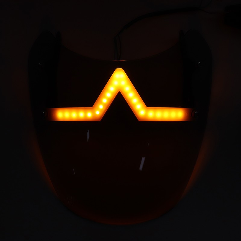Motorcycles Wind Deflector Front Windshield W/V Lights LED Turn Signals