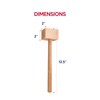 HIC Kitchen Wooden Meat Tenderizer Mallet Marinating Prep Tool, Double