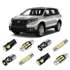 BRISHINE White Interior LED Lights Kit for Honda Passport 2019 2020 2021 Super Bright 6000K Interior LED Light Bulbs Package + Install Tool