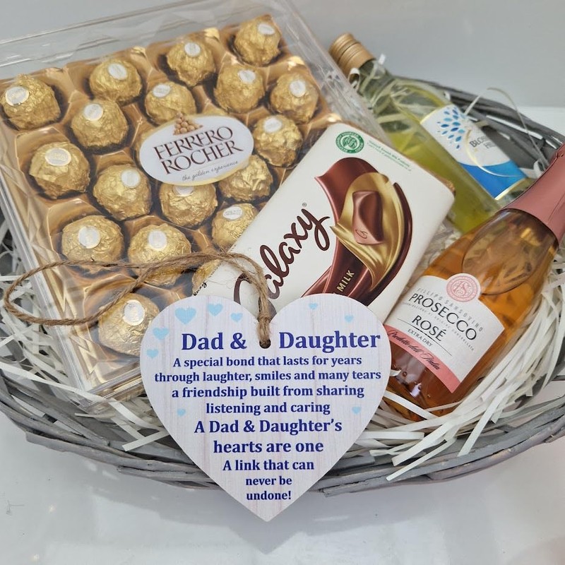 Pixie's Gifts Wooden or Acrylic Heart Plaque for Dad -