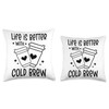 Life is Better with Cold Brew Coffee Quote Iced Coffee