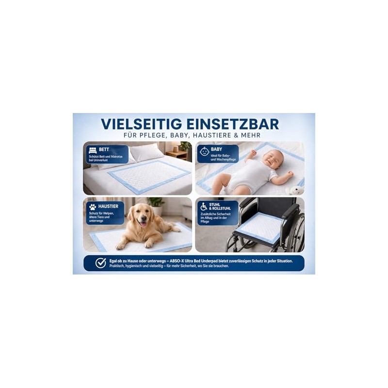 ABSO-X Ultra Bed Protector Pads 60 x 90 cm -