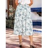 CUPSHE Women's Cotton High Waist French Landscape Toile Maxi Skirt,