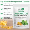 Tooffi Oil of Oregano Softgels,Oregano Oil Capsules Organic,2-in-1 6000mg Oil