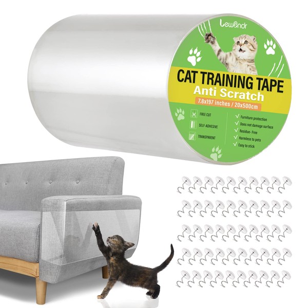 Lewondr Cat Scratch Protection Film, 20 x 500 cm Transparent