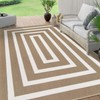 Lahome Modern Geometric 6x9 Outdoor Patio Rug, Indoor Washable Rug