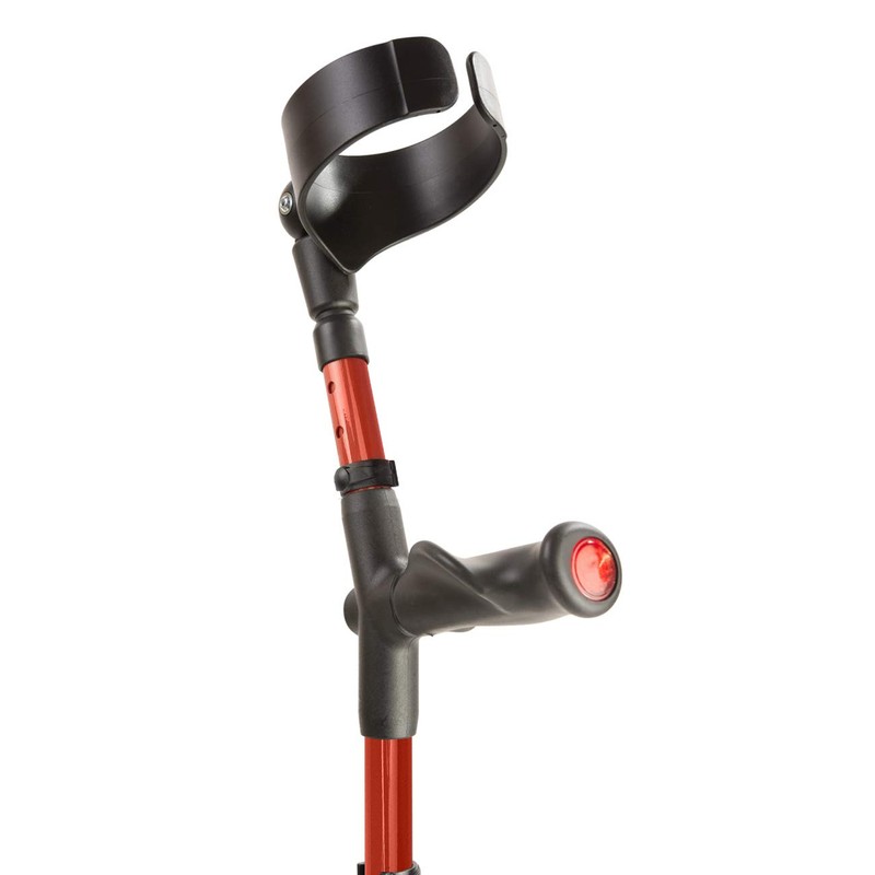 Flexyfoot Shock Absorbing Comfy Grip Double Adjustable Crutch - Improves