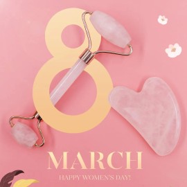 Jade Roller & Gua Sha, Face Roller, Facial Beauty Roller Her