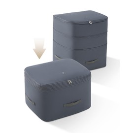 Eachy 3-Pack Comforter Storage Bag Blanket Storage Bags, Compression Storage Bags for Blanket Comforter, Ultra Space Saving Self Compression Organizer