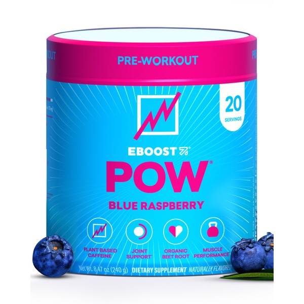 EBOOST EBOOST POW Natural Pre Workout Powder C 20 Servings