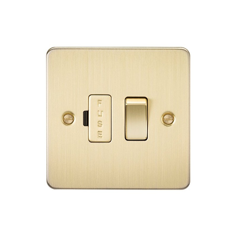 Knightsbridge FP6300BB Brushed Brass FPAV6300BB Flat Plate 13A Switched Fused