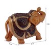Purpledip Handmade Wooden Elephant Statue (12343)