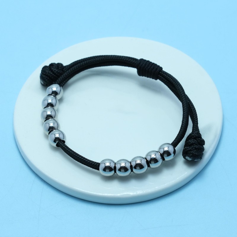 LAMIBEE Golf Stainless Steel 10 Beads Score Counter Bracelet, 2mm