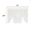 Jayla White Semi-Sheer Floral Lace Curtain Swag for Kitchen Half