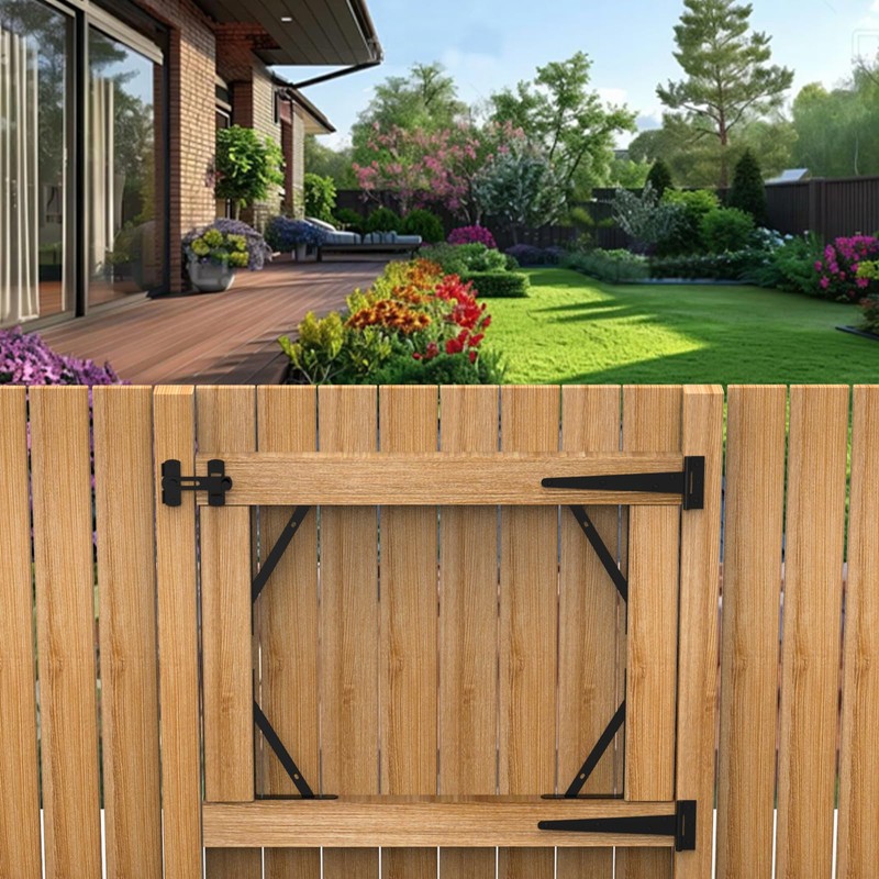 Fence Gate Frame Kit with 10 inch Heavy Duty Hinges,