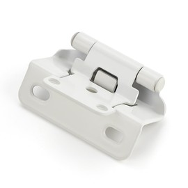 Ravinte 10 Pack 5 Pairs Semi-Overlay 1/2 inch Self-Closing Face Frame Cabinet Hinges White Half Wrap-Around Kitchen Door Hinges Face Mount Cabinet Hardware