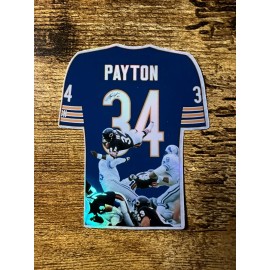 Walter Payton Jersey Holographic Sticker Football Sports Card Theme