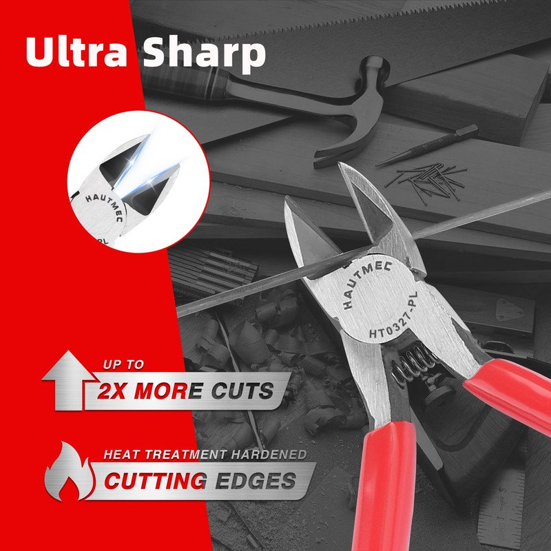 HAUTMEC 5" Precise Small Flush Cutting of Engineer Wire Cutter