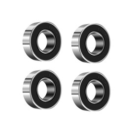 ANGEEK 6005-2RS Ball Bearings 25 mm x 47 mm x 12 mm, Pre-Lubricated, Double Seal, 6005RS Deep Groove Ball Bearings, Pack of 4