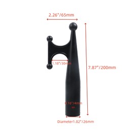 KUMGROT Nylon Black Boat Hooks for Docking 7.8" / 200mm Versatile Telescoping Boat Pole with Hook for Ship Kayak