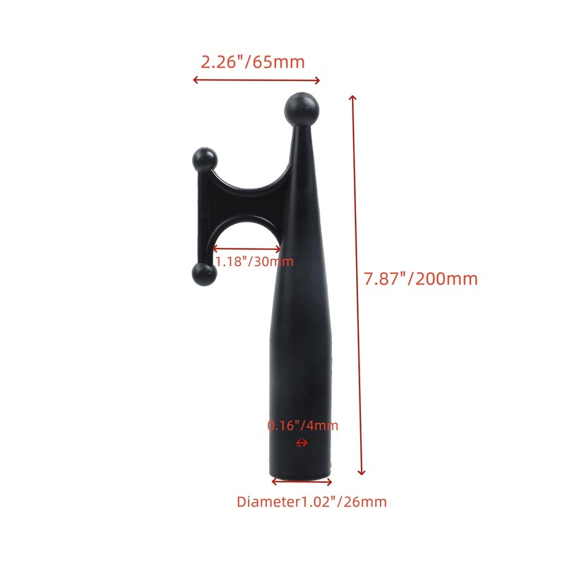 KUMGROT Nylon Black Boat Hooks for Docking 7.8" / 200mm
