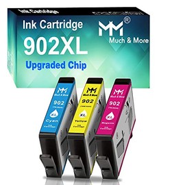 MM MUCH & MORE Compatible Ink Cartridge Replacement for HP 902 XL 902XL (Cyan, Magenta, Yellow) to Used with Officejet 6961 6979 6951 6954 6956 6950 Officejet Pro 6974 6968 6970 6975 6978 6960, 3 Pack