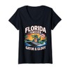 Womens Florida Forever Gator Glory State Pride Design V-Neck T-Shirt