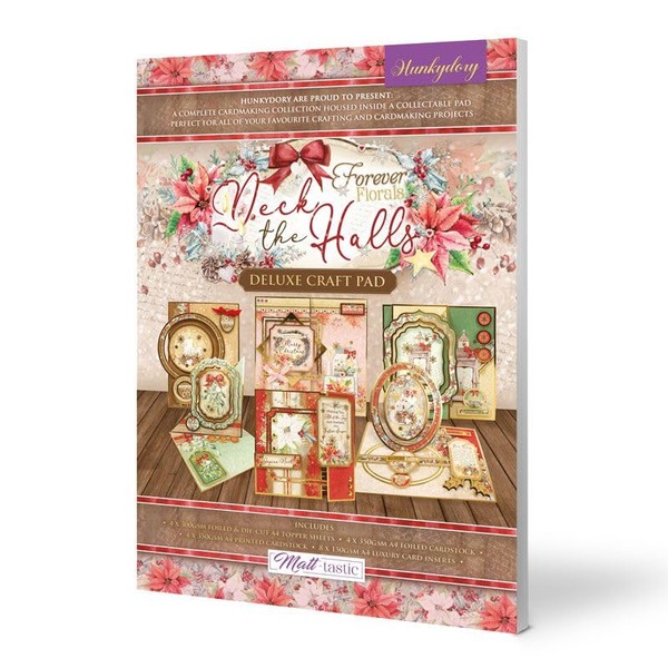 Hunkydory Crafts Deluxe Craft Pad - Forever Florals - Deck The Halls