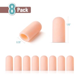 Dr. JK- Silicone Toe Protectors for Men & Women, 4 Pairs, Small Size, Skin Color, Gel Toe Protectors Women and Men