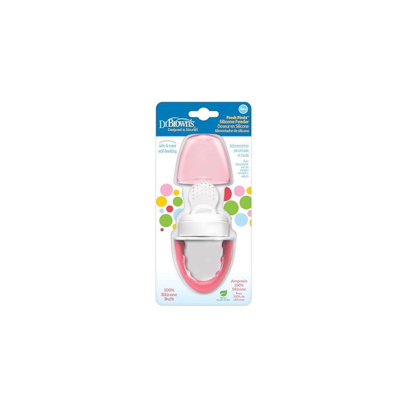 Dr. Brown's Designed to Nourish, Fresh Firsts Silicone Feeder, Pink,