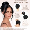 Fullart Messy Bun Hair Piece Human Hair #P18-613 Ash Blonde