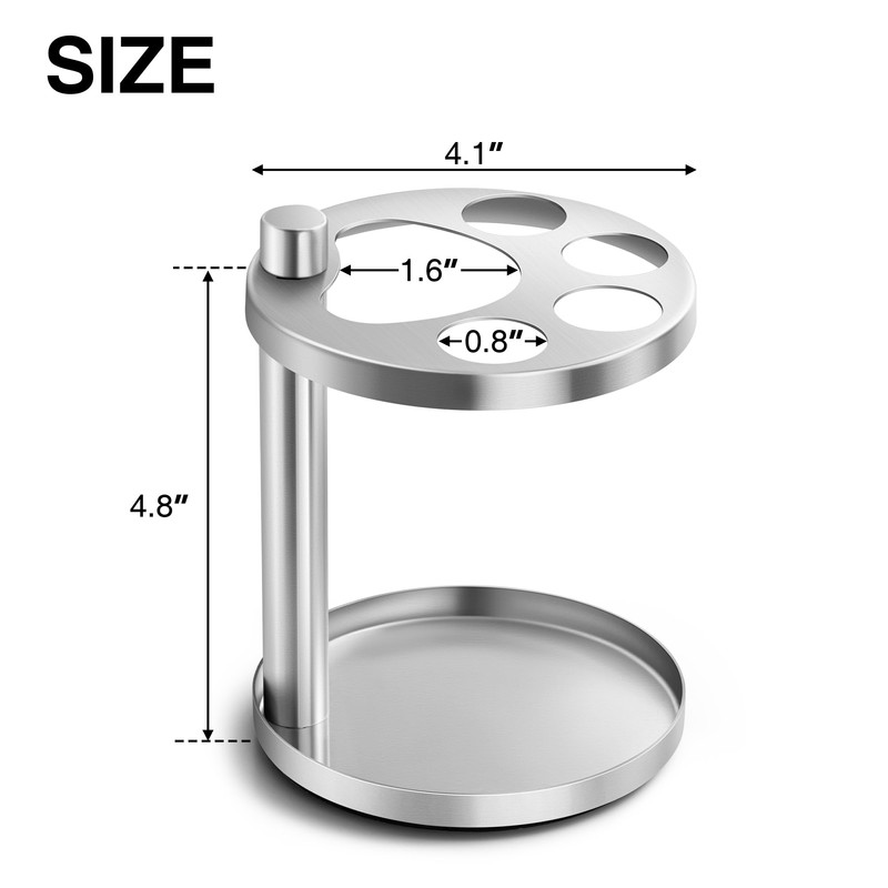 Stainless Toothbrush Holder Stand for Bathroom: Stainless Steel Ventilated Organizer