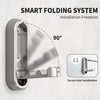 2 Pack Silver Foldable Wall Hooks Heavy Duty - Invisible