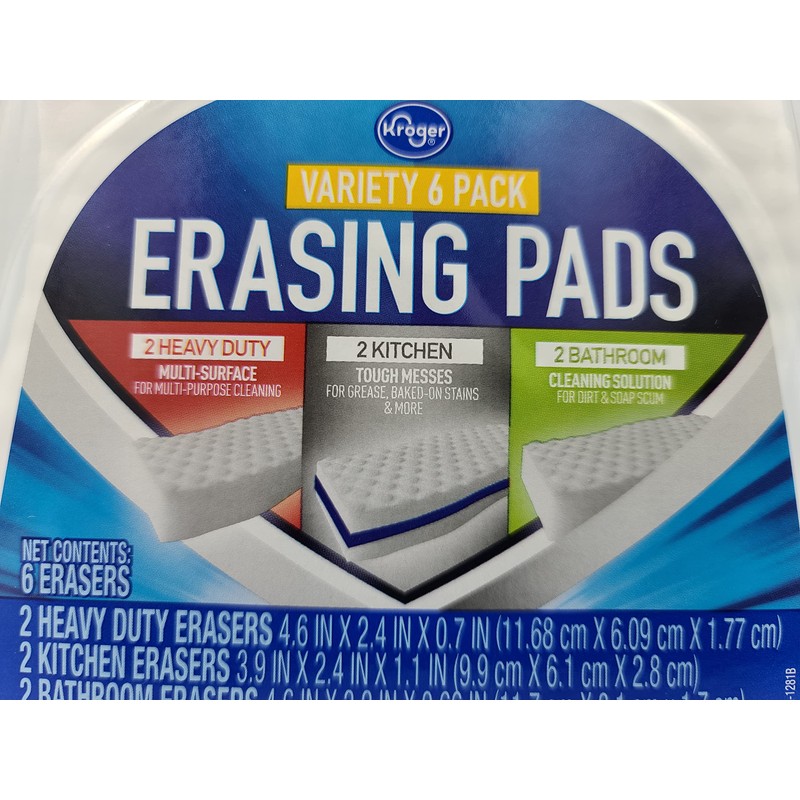 4 Pack Premium Quality Variety 6 Pack Erasing Pads ~